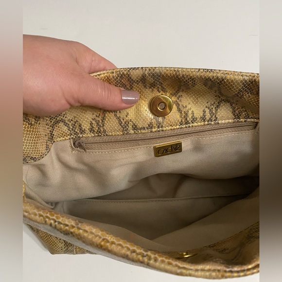 Cache Shoulder bag faux Python Leather Snake Print - Picture 16 of 16